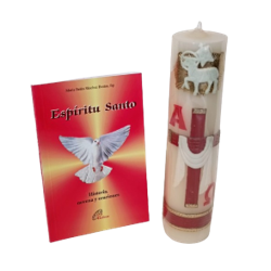 Paquete Espíritu Santo (CIRIO 20 x 4.5 cm + Libro Oraciones)
