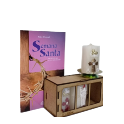 Paquete Semana Santa (Libro mas 3 cirios pequeños de 9 x 4.5 cm)