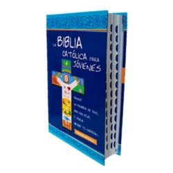 Biblia Católica para Jóvenes (azul, pasta dura, uñeros)