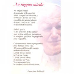 Tarjeta Postal Pontifice Papa Juan Pablo II