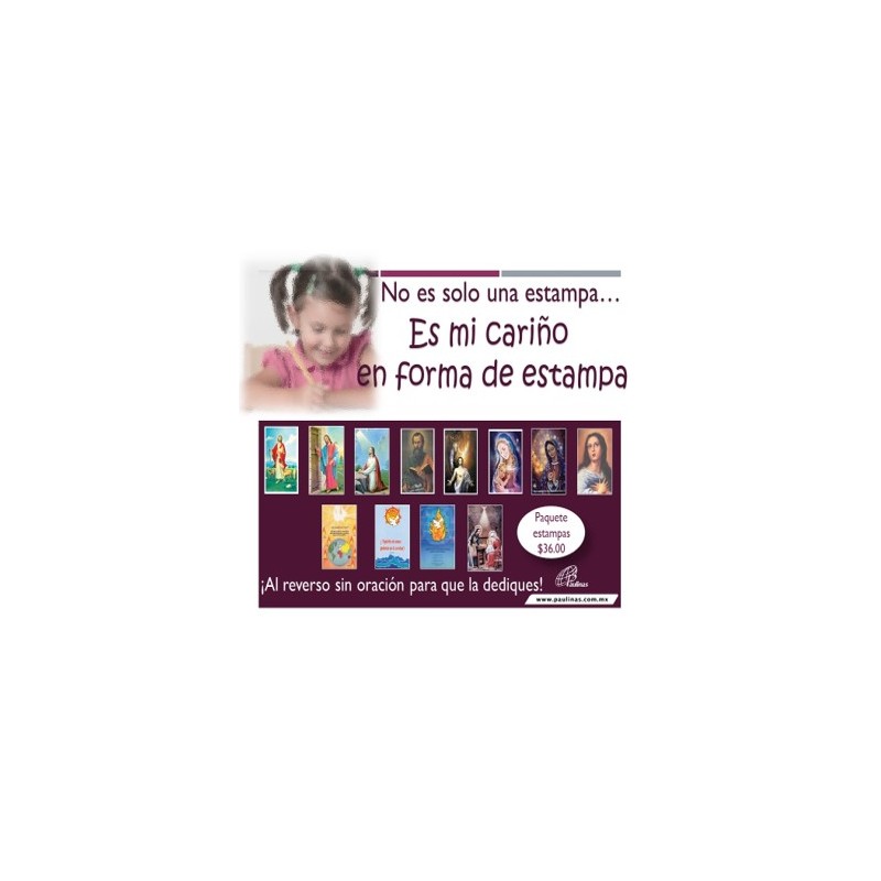 Es mi cariño en forma de estampa (paquete 12 estampas)