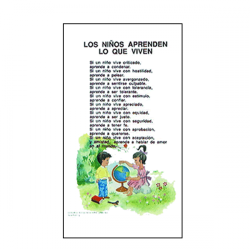 Poster Niños 6 – Los niños aprenden lo que viven