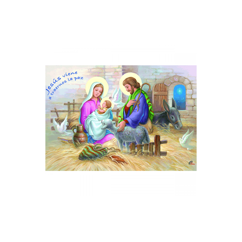 Poster Pesebre 1 (Jesús viene a traernos la paz)